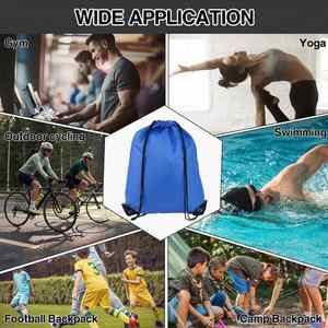 Wholesale Promotional Polyester Nylon Drawstring 34cm Shop Sports Backpack Customized Draw String <b>Bags</b> - Product Image 5