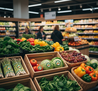 Autocollants de marque pour emballage, étiquettes rondes en vinyle imperméables, impression de logo en rouleau, étiquettes personnalisées pour la sécurité alimentaire, légumes et fruits verts