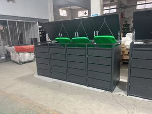 Poubelle extérieure en acier galvanisé de style moderne à bas prix d'usine de la Chine 240L pour abri de <span class=keywords><strong>jardin</strong></span> - Product Image 6