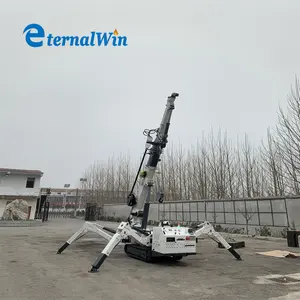 3 ton capacity Blue spider crane with fly jib and basket price