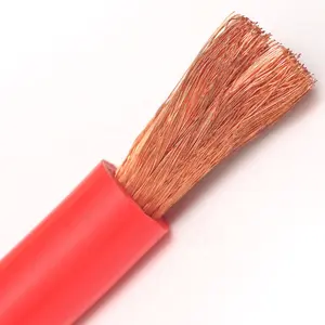 welding cable rubber pure copper red black 2/0 1/0 wire