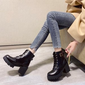 <span class=keywords><strong>Botas</strong></span> de Plataforma para Mujer, con Cordones, Estilo Punk Rock, Tacón Alto, <span class=keywords><strong>Botas</strong></span> de Motociclista, <span class=keywords><strong>Botas</strong></span> Romanas para Mujer - Product Image 4