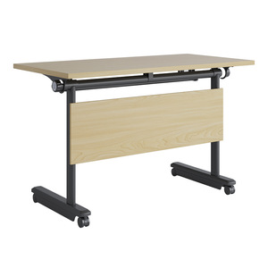 Mesa de entrenamiento plegable Huaqi 1612BY, escritorio móvil para oficina y conferencias con panel superior y borde de PVC para uso educativo. - Product Image 5