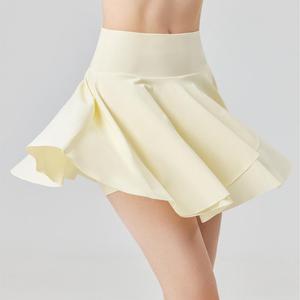 Wholesale Women's Layered Ruffle Mini Tennis Skirt with Side Pockets & Built-in Shorts Quick Dry Breathable Athletic Golf Skirt - Product Image 3