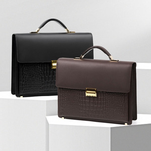 Người Đàn Ông Của Không Thấm Nước Chính Hãng Da Cứng Túi Đa Năng Cầm Tay Văn Phòng Bao Chống Trộm Kết Hợp Khóa Kinh Doanh Máy Tính Xách Tay Cặp - Product Image 2