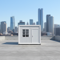Mini-maison mobile pliable à deux chambres en conteneur préfabriqué, panneaux sandwich, acier durable, respirant, villa moderne 1