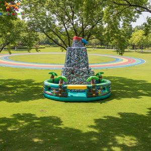 Parcours d'obstacles gonflable commercial unisexe avec toboggan, château en PVC, mur d'escalade et trampoline, capacité 300 kg, taille personnalisable, motif animal - Product Image 1