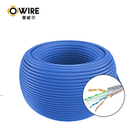 Kabel LAN Ethernet Cat5e FTP Luar Ruangan 8-Konduktor Standar OWIRE 0.511mm