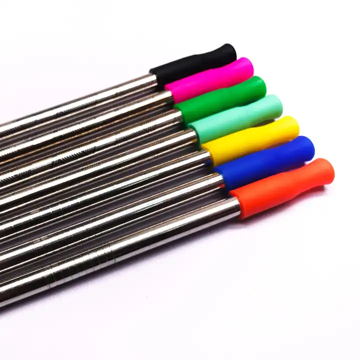 reusable silicone straw tips for 8mm