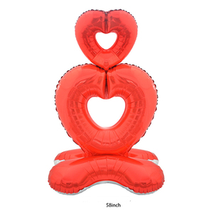 <span class=keywords><strong>Serie</strong></span> del Día de San Valentín oso tridimensional decoración de boda globo papel de aluminio labio anillo de diamante para fiestas celebraciones - Product Image 3