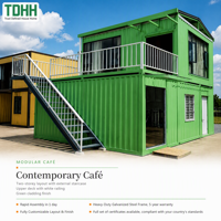 TDHH Vorgefertigtes Container-Café Kaffeeshop Modulares Gebäude Zweistöckiges Einzelhandels-Restaurant Container-Kiosk für Gewerbliche Nutzung