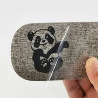 Hot Koop Factory Direct Custom Afdrukken Goud Versieren Schoen Label Panda Koude Transfer Logo Sticker Ontwerp Voor Kleding