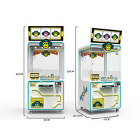 Machine d'arcade à monnayeur double couche à dimensions illimitées avec écran LCD, éclairage LED et système de rédemption de prix pour centres commerciaux