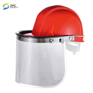 Sơn Công Nghiệp Xây Dựng Lâm Nghiệp PVC Trong Suốt Lật up Visor Mùa Xuân Cố Định Khuôn Mặt Lá Chắn Mũ Cứng Bảo Vệ An Toàn Mũ Bảo Hiểm - Product Image 3