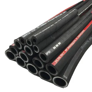 Flexible Hydraulic High Pressure Steel Wire Reinforced Sleeves Rubber Hoses High Pressure