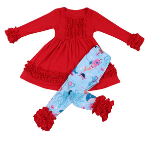 niñas conjunto de ropa de Otoño de manga larga de color sólido top + IMPRESIÓN DE HIELO pantalones para <span class=keywords><strong>chica</strong></span> - Product Image 4