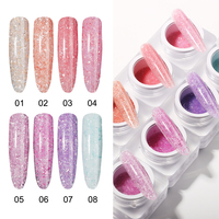 Gel de construction UV à paillettes KINNCO de haute qualité, personnalisé, longue durée, sans HEMA, sans TPO, 30g, pour extension d'ongles