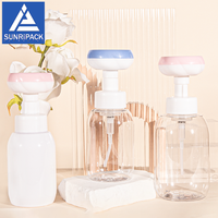 Flacon pompe en mousse 43/410 transparent et blanc, ensemble de flacons cosmétiques 300ml 500ml, emballage PET pour nettoyant visage