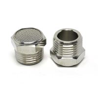 Silencieux d'échappement pneumatique en acier inoxydable 304, silencieux d'air à tête plate