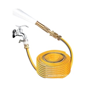 Pistolet à eau à jet direct en métal, haute pression, avec buse en alliage d'aluminium et tuyau en PVC, pour jardin et lavage de voiture - Product Image 2