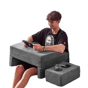 Oreiller multifonctionnel en mousse à mémoire de forme 600x350x150mm avec porte-gobelet pour canapé ou lit - Product Image 5