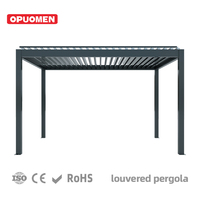 Pergola motorisée moderne en aluminium avec toit à lames orientables pour solution d'ombrage commerciale de jardin, vente en gros usine