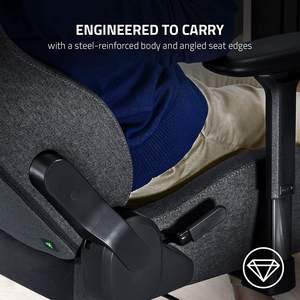 Silla Gamer Original <span class=keywords><strong>Razer</strong></span> <span class=keywords><strong>Iskur</strong></span> Giratoria con Elevación de Espuma Moldeada de Lujo en Cuero Ergonómica Negro y Verde - Product Image 5