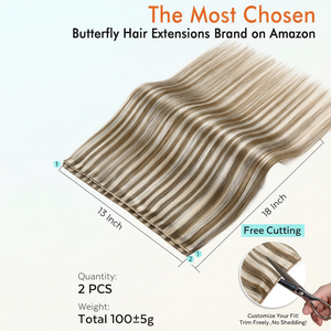 Extensions de <span class=keywords><strong>cheveux</strong></span> invisibles à trame plate papillon Remy double drawn de qualité supérieure, prix de gros, couleur personnalisée XO Hole - Product Image 2