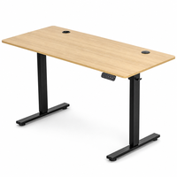 Bureau debout électrique avec boutons de mémoire |   Bureau assis-debout à moteur unique, pieds à deux niveaux, pour la maison et le bureau