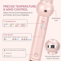 Sèche-cheveux haute vitesse et brosse volumisante 6-en-1, brosse à air chaud avec plusieurs accessoires de coiffage