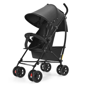 La poussette pour bébé peut être inclinée à un angle réglable, est légère, portable, pliable, entièrement recouverte d'un auvent pour l'ombrage et possède une grande surface. - Product Image 3