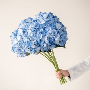Diana <b>Hydrangea</b> Single Branch <b>Artificial</b> Flower Plastic Fabric Long Lasting Wedding Decorations - Product Image 2