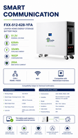 Batterie LiFePO4 sur pied mobile 51.2V 628Ah 32kWh avec sortie latérale et ports de communication multiples, compatible parallèle