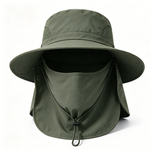 Sombrero para el Sol UPF50+ con Solapa Extraíble para Cara y Cuello, Gorra de Malla Transpirable con Protección UV para Viajes al Aire Libre y Pesca - Product Image 3
