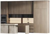 Populaire Design Moderne Simple Cuisine Américaine Complète en Bois pour Restauration et Maison Armoire de Cuisine