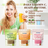 Sucettes personnalisées SPL à la vitamine C, sans sucre, halal, complément alimentaire pour la santé, soutien pour les cheveux, la peau et les ongles, vitamine C végétalienne