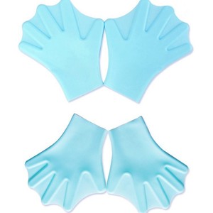 Palmes de natation en silicone grande taille 20 cm de largeur 22 cm de longueur, imperméables, pour adultes, équipement d'entraînement de natation - Product Image 2
