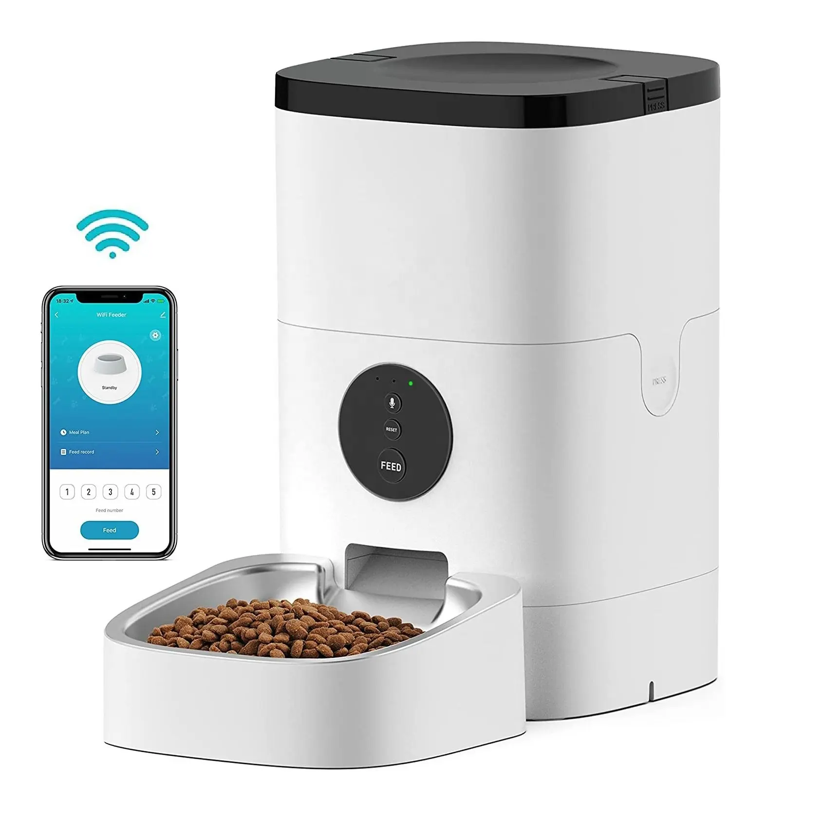 New Arrival Automatic Feeder Pet Food Dispenser Support Batteries And Power Adapter Food Dispenser Pet