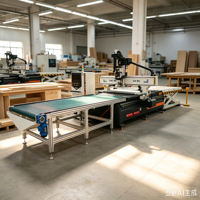 Table de chargement et déchargement entièrement automatique 1325, machine de fraisage CNC à commande numérique avec 12 outils pour portes en bois