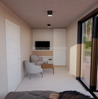 Rumah Prefab rumah Modular rumah rumah pabrikan sepenuhnya terpelengkap rumah kabin Prefab untuk resor Hotel