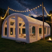 Tente gonflable transparente en PVC dôme transparent tente d'événement gonflable blanche géante fête en plein air abri gonflable personnalisé commercial