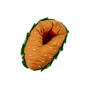 Zapatillas de hamburguesa con queso y Hamburguesa de felpa para adultos en forma de comida hogar cálido novedad dibujos animados algodón zapatillas divertidas - Product Image 3