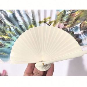 Abanico Plegable de Bambú Ligero con Impresión Personalizada, Abanico de Mano con Arte Folclórico del Año Nuevo Chino, Pintado a Mano para Bodas, Fiestas y Eventos - Product Image 4