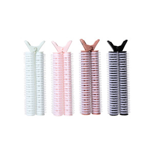 Bigoudi SILUBI 12 cm avec pince pour friser les franges, couleur rose, paquet individuel - Product Image 4