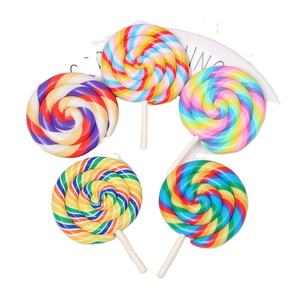 Piruleta de comida falsa de polímero para exhibición, simulación de caramelo de arcilla, decoración de piruleta - Product Image 3