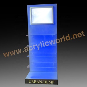 Floor Standing LED Acrylic Display <b>Stand</b> with LCD Screen Digital Showcase Rack with Video Advertising Display for Retail Store - Product Image 2