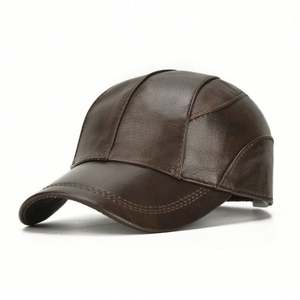 Nouvelle Arrivée 2025 – Casquette de Baseball en Cuir Véritable pour Homme, Idéale pour l'Automne et l'Hiver, Style Urbain et Sportif - Product Image 6