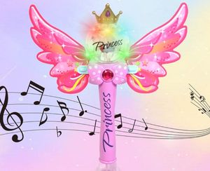 Schlussverkauf schicke Schmetterlingsflügel automatischer magischer Blase-Stab Kinder leuchten Spielzeug Stock leuchten Wasserblasen für draußen spielen - Product Image 6