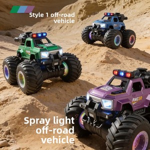 Camioneta Todoterreno Eléctrica a Escala 1:18 con Ruedas Grandes, Velocidad Variable Proporcional, Luces y Efectos de Spray, Juguete de Acrobacias - Product Image 1
