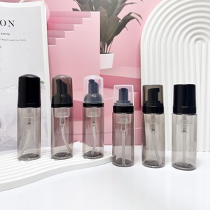 Whosale 60ml PET Botella Transparente Negro Mousse Espuma Negro/Dorado/Plata Tapa para Limpiador Facial Cosméticos Blush Mascarilla Uso - Product Image 5